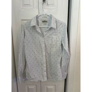 Ariat Real Women's Pinstripe Fitted Long Sleeve Button Up Shirt White Large